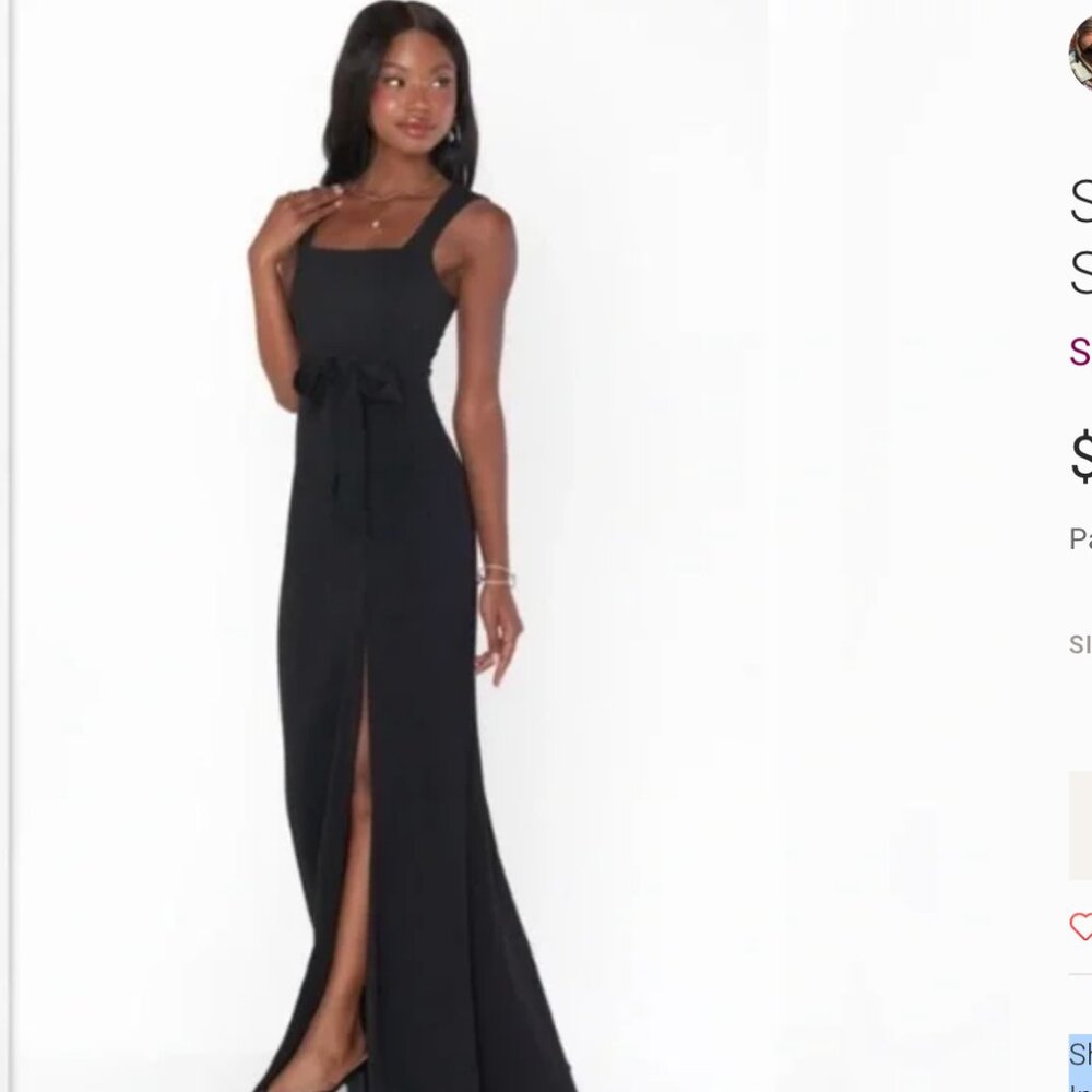 Show Me Your Mumu Paris Gown, Wedding/Formal Black Size Small - Picture 2 of 5